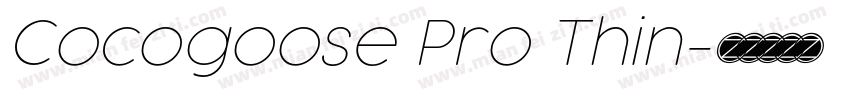 Cocogoose Pro Thin字体转换